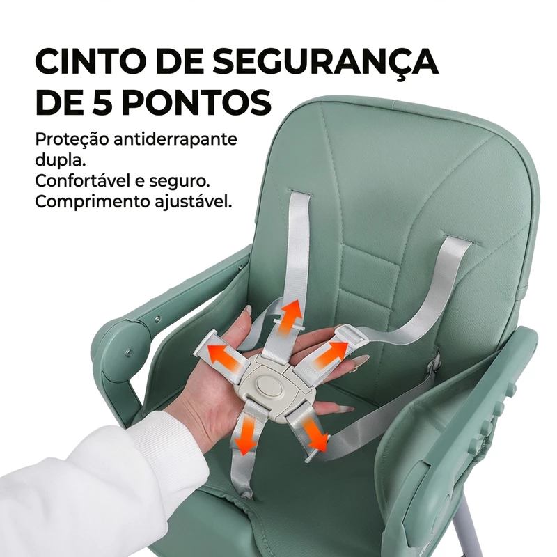 Cadeira de Alimentação Infantil Dobrável Flybb para Bebê Segura — foto 7