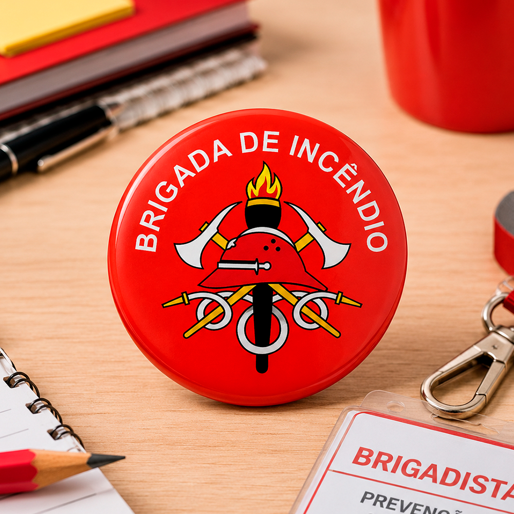 Botton Brigada De Incêndio Broche de 4,5cm