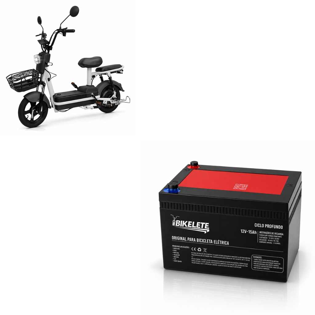 Bateria Bikelete 12v 15ah Bike Elétrica