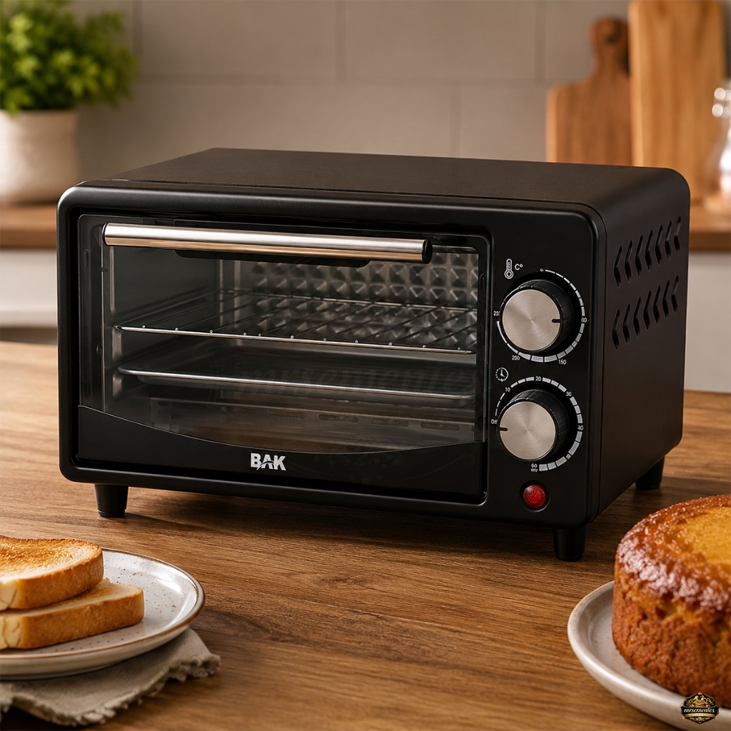 Forno Elétrico 9L 110V 220V Compacto 800W Com Timer Controle Temperatura Assadeira E Grelha Casa