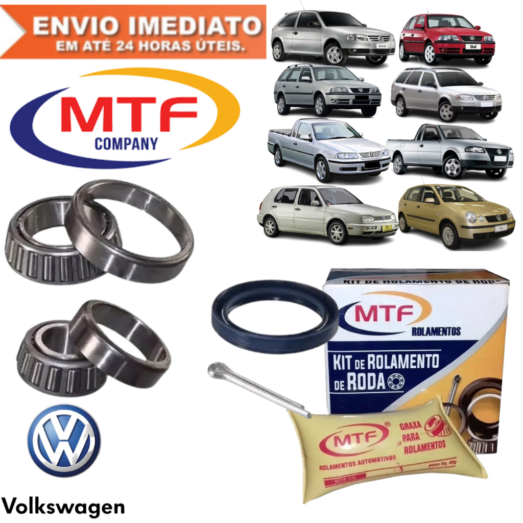 KIT ROLAMENTO DE RODA TRASEIRA GOL G1>G6 PARATIG1>G4 NOVO COM NFe