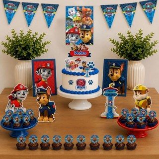 Kit festa Só Um Bolinho Patrulha Canina - A Festa Perfeita! - Kit Pronto Festa em Casa