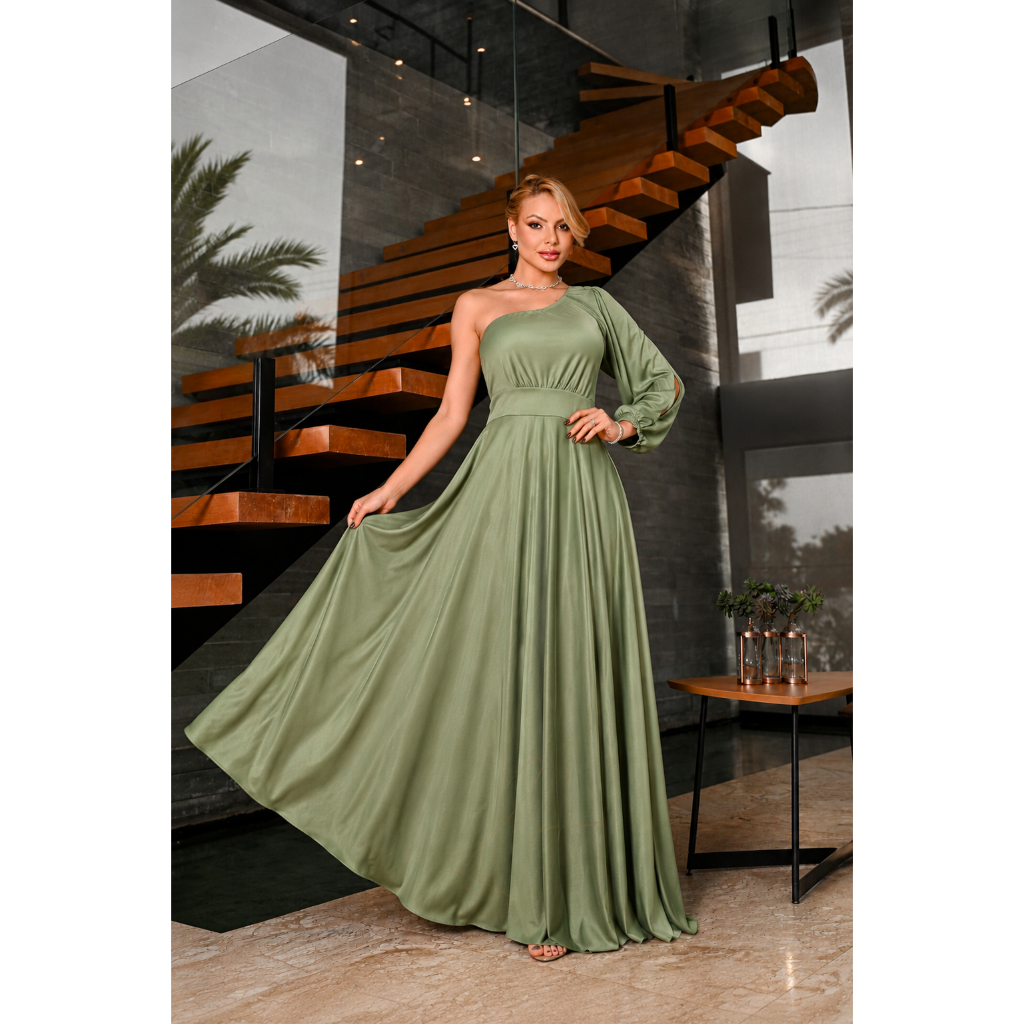 shopee green dress Vestido Verde em Oferta green prom dress
