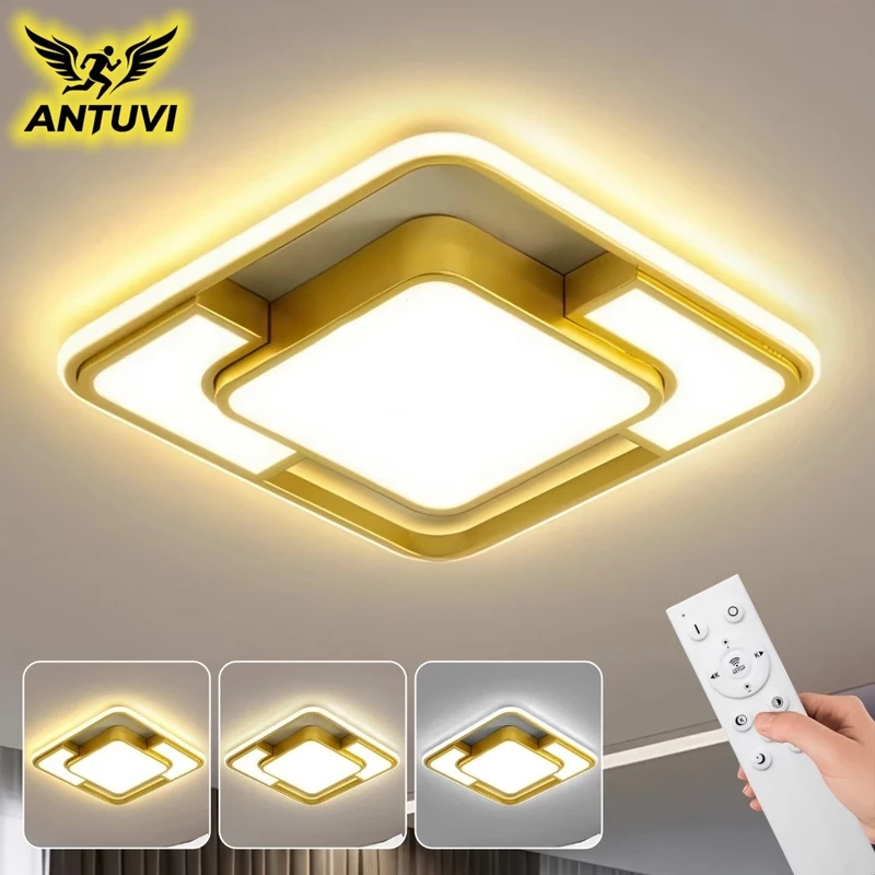 Lustre Pendente de LED 3 em 1 para Quarto Bivolt com Controle Remoto