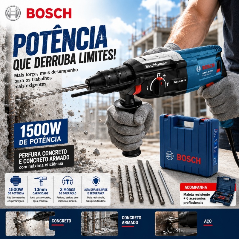 Bosch Impact Drill Rotary Hammer Drill 1500W electric screwdriver drill similar