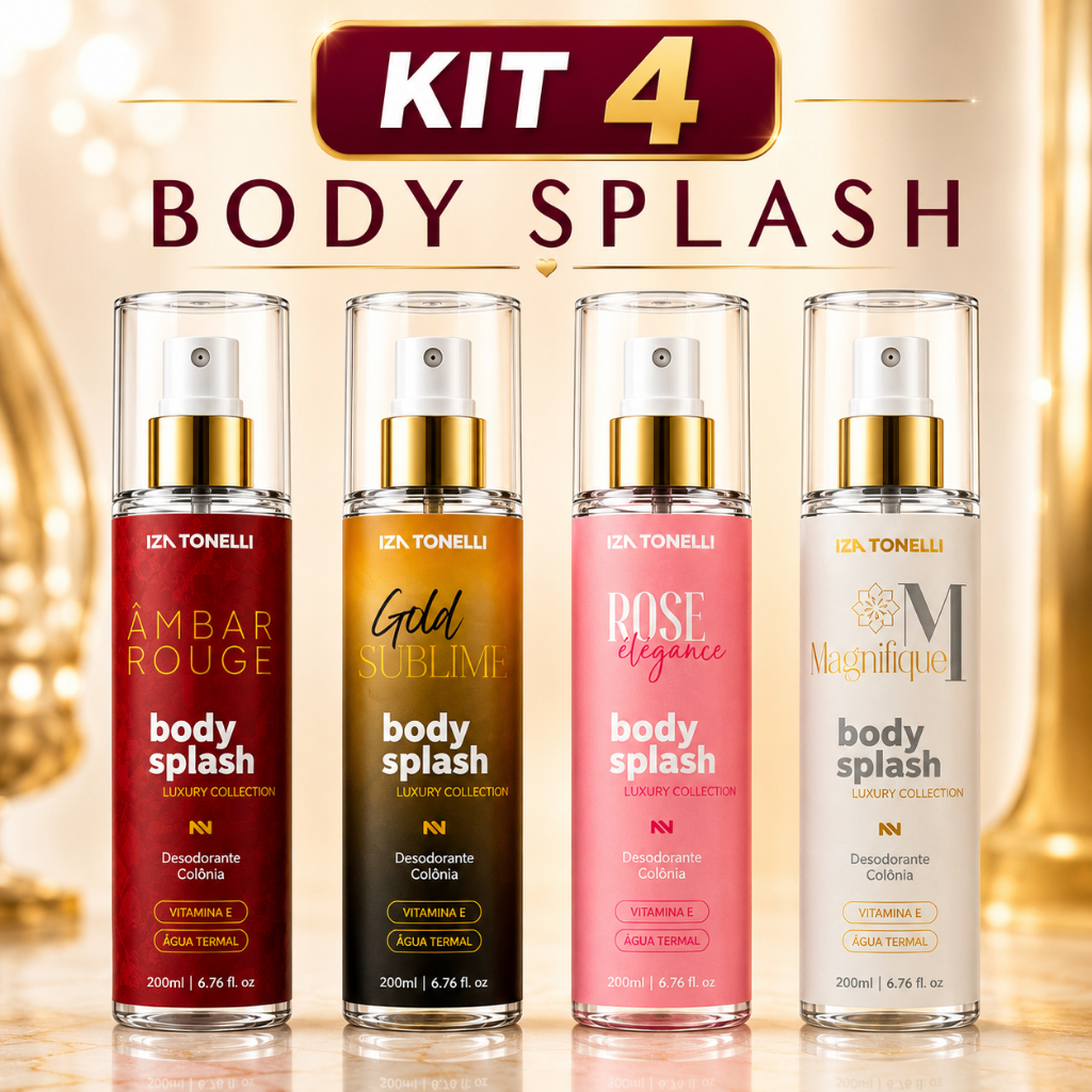 Kit 4 Body Splash Feminino Desodorante Colônia Perfume De Luxo Premium 200ml Iza Tonelli