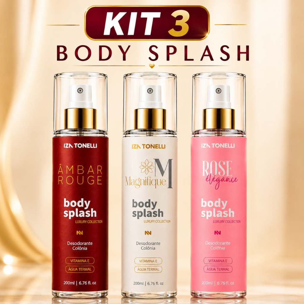 Kit 3 Body Splash Feminino Desodorante Colônia Perfume De Luxo Premium 200ml Iza Tonelli