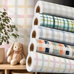 Papel de Parede Autocolante Xadrez Colorido Facil Aplicação 20 Metros