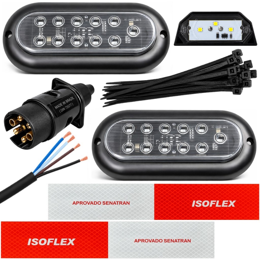 Kit Elétrico Carretinha Reboque Lanterna De Led A Prova Água Carretinha de Jet