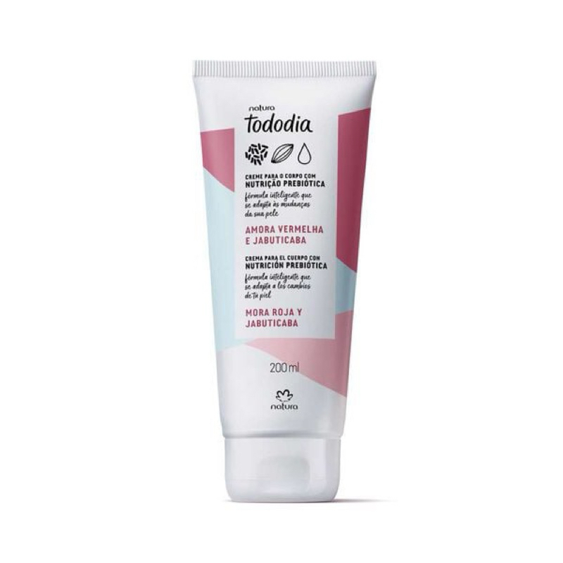Creme Desodorante Nutritivo para o Corpo Tododia Amora Vermelha e Jabuticaba