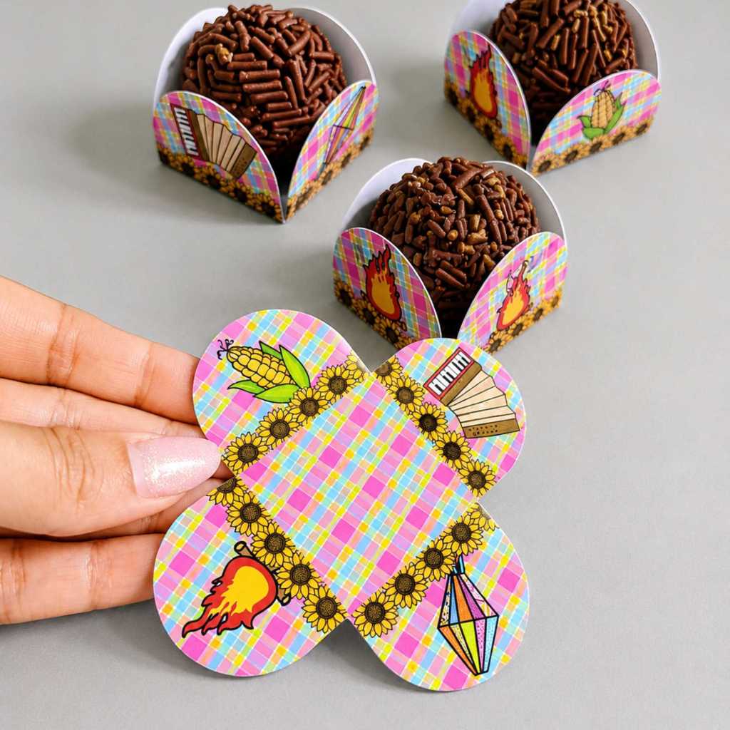Forminha de Doces Festa Junina/Festa Junina Personalizada no Tema/Lembrancinha de Festa /Aniversário