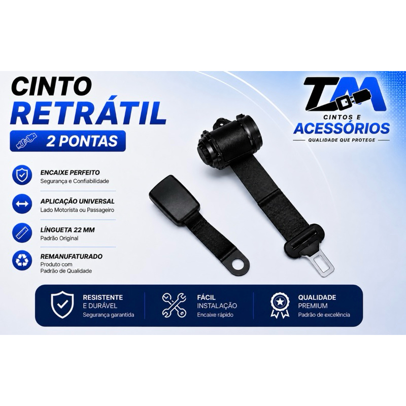 CINTO RETRÁTIL 2 PONTAS COM HASTE ÔNIBUS VANS MICRO ÔNIBUS ESCOLAR CARROS VEÍCULOS AUTOMÓVEIS