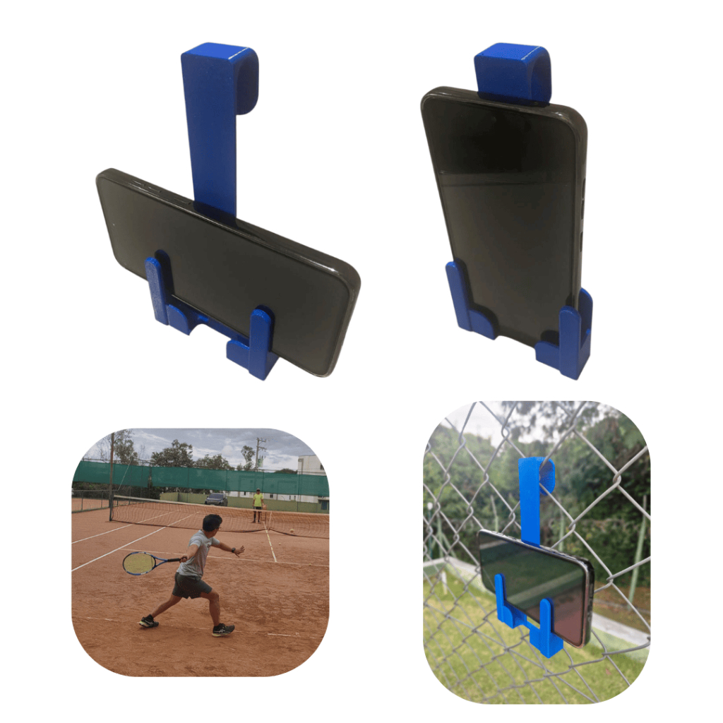 Suporte Celular para Jogos de Tênis/Beach/Padel para Alambrado