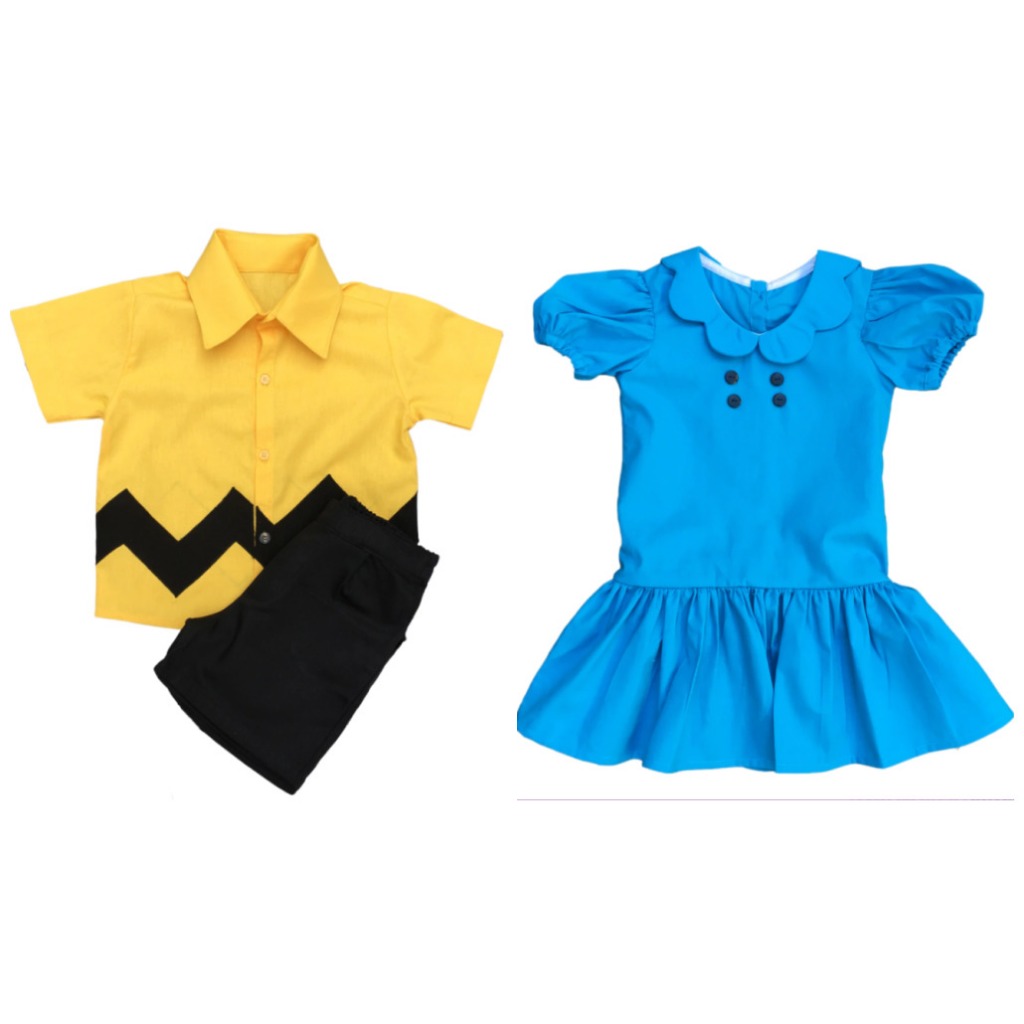 Camisa Social Bebê E Infantil Snoopy - Charlie Brown Amarela Com Zigzag 100% Algodão