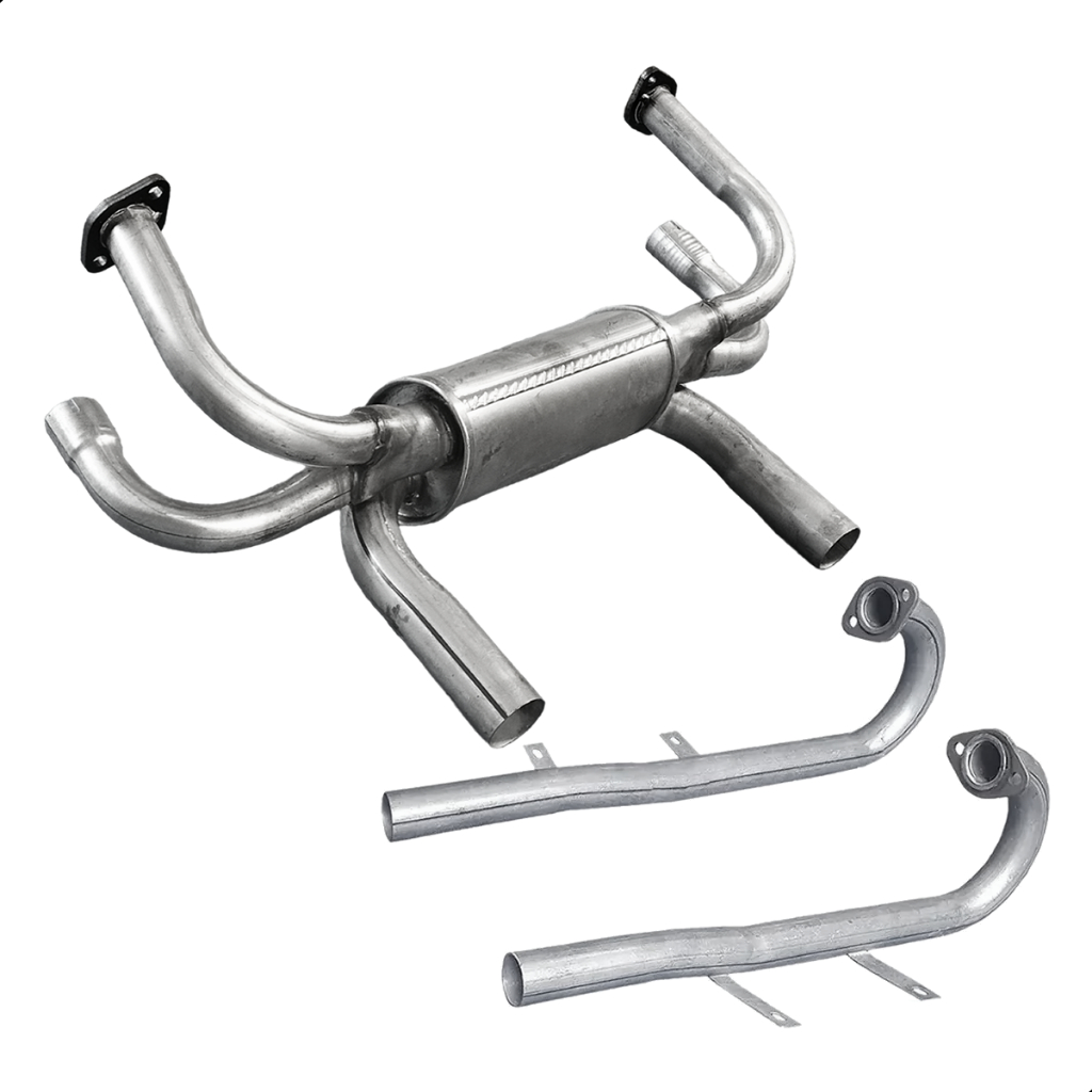Kit Escapamento Silencioso + Bengalas Fusca 1500 1.5 1970 71 72 73 74 1975 OHV BOXER 4