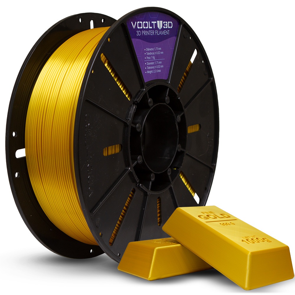 Filamento Dourado V-Silk Premium - 1Kg PLA