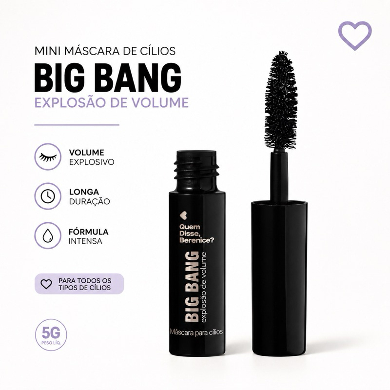 Mini Máscara De Cílios Big Bang Explosão De Volume 5G