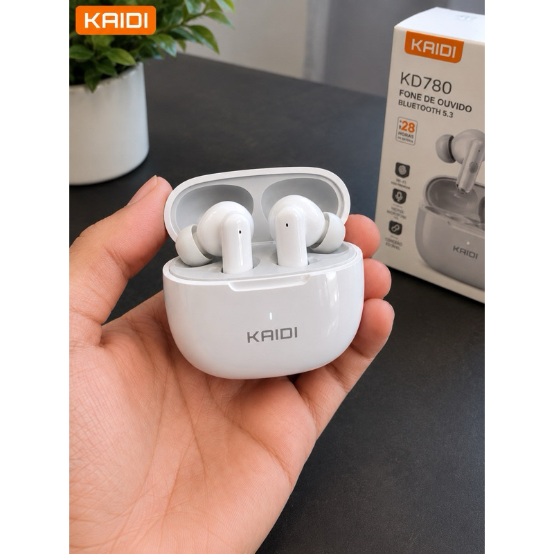 Fone Bluetooth Kaidi KD780 Original Touch Bluetooth 5.3 Sem Fio Até 28 Horas Android iPhone