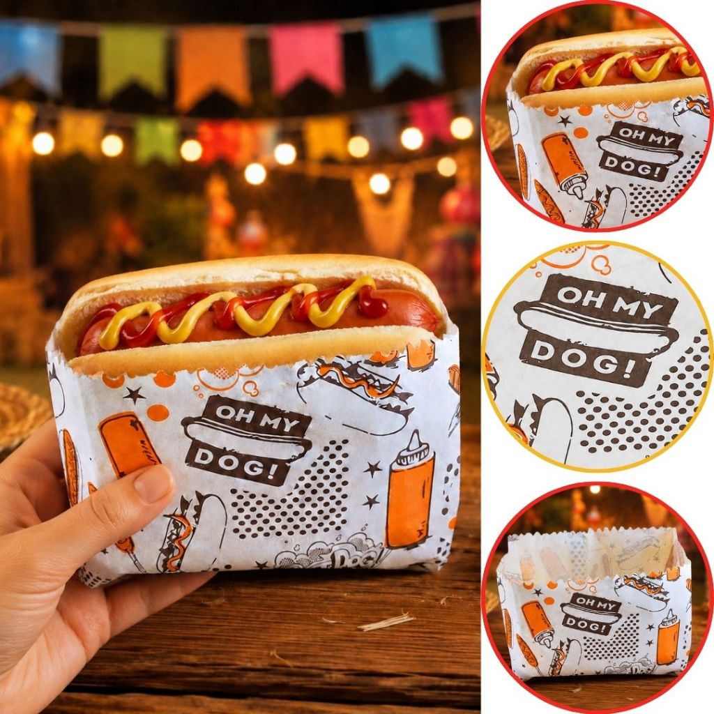 300 SACO HOT DOG CACHORRO QUENTE (PLUMA) (CHOCO)