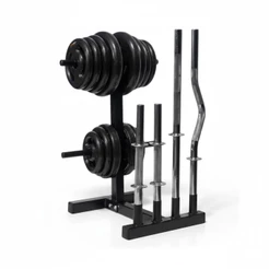 Suporte De Academia Organizador 300kg Profissional De Barras E Anilhas