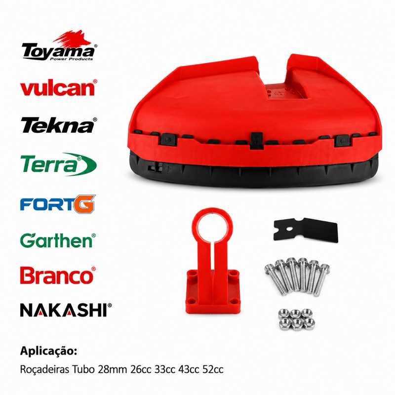 Proteção Faca Detritos Roçadeiras Importadas Toyama Tekna Vulcan Vonder Tubo 28mm