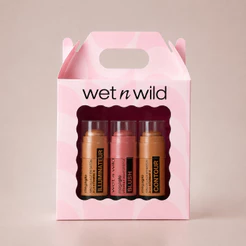 Kit 3 Blush Contorno Iluminador Maquiagem em Bastão Cremoso - MegaGlo Makeup Stick