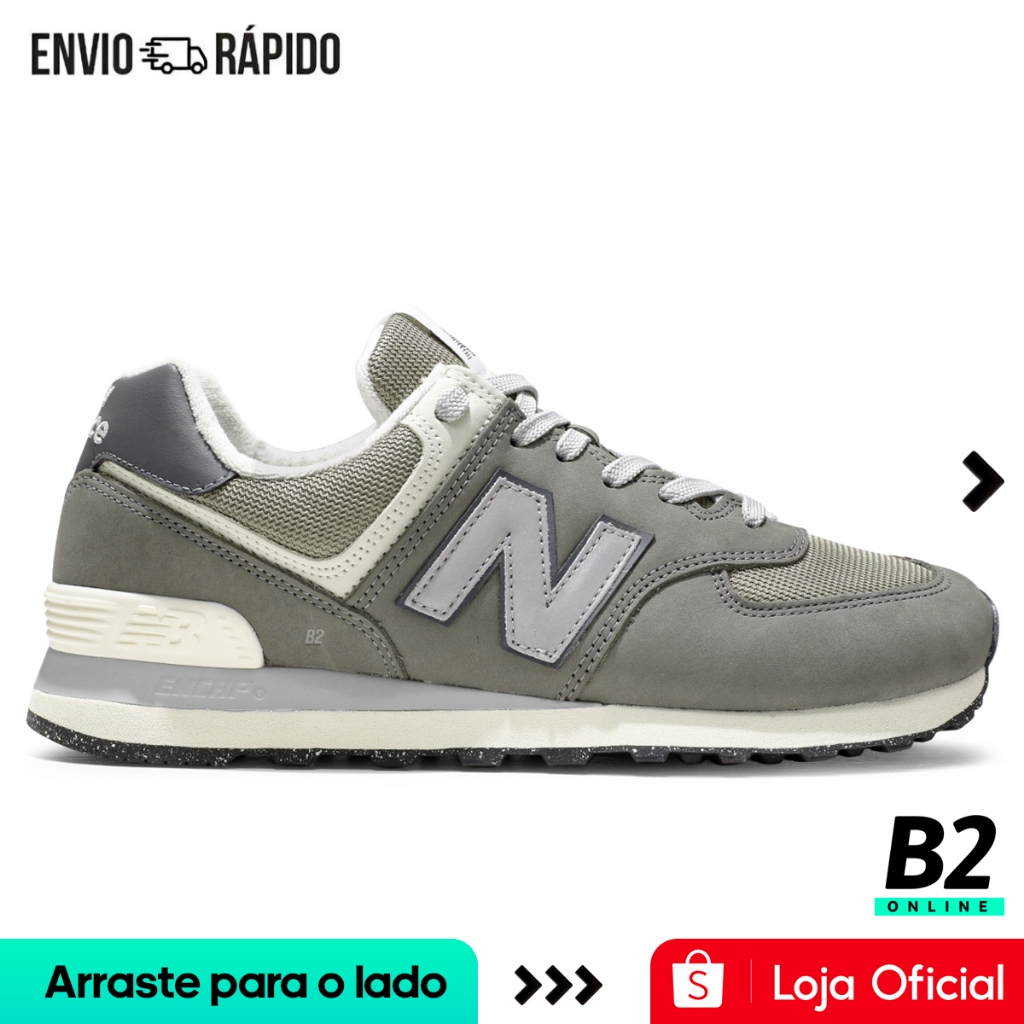 Tênis New Balance Cinza 574 V2 Feminino Original com Nota Fiscal e Garantia