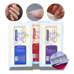 Unhas Postiças Soft Gel Ultra Natural Realista Quadrada Almond Bailarina Longa 500 UNIDADES