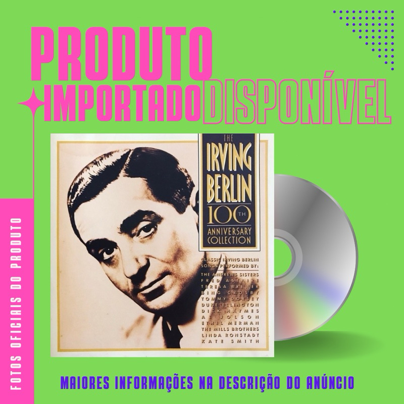 CD IMPORTADO THE IRVING BERLIN 100th ANNIVERSARY COLLECTION (Kate Smith, Bing Crosby, Fred Astaire)