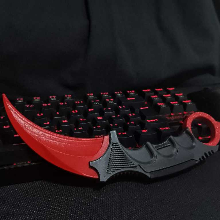 Faca Karambit CS2 CSGO - 3D Decorativa