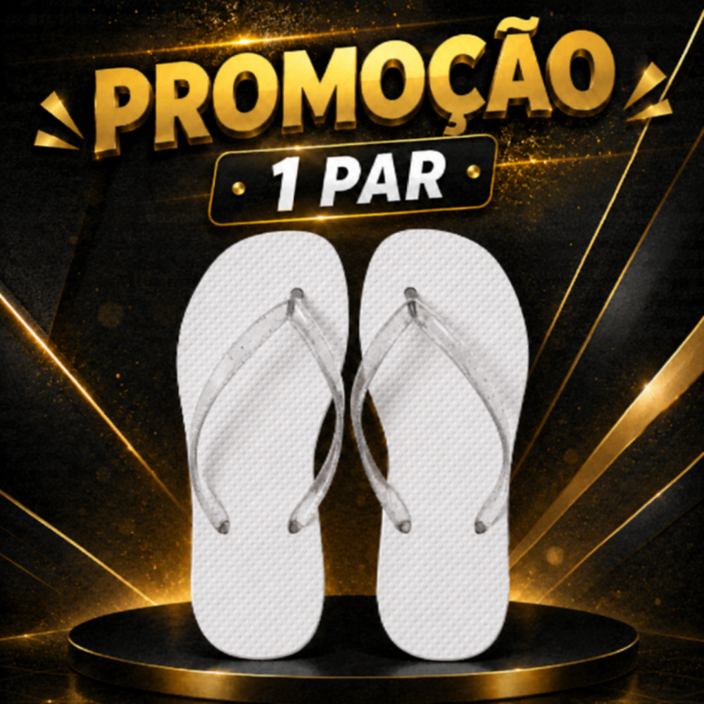 Chinelo Ferminino Casual Adulto e Infantil Borracha Correia De Glitter Transparente - Promoção