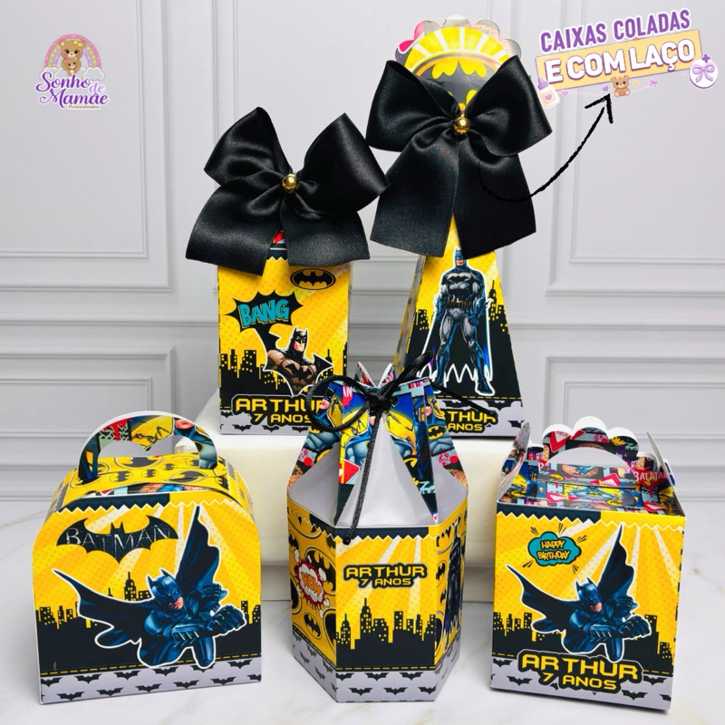 Kit Lembrancinha Batman/ caixas batman/aniversario do batman