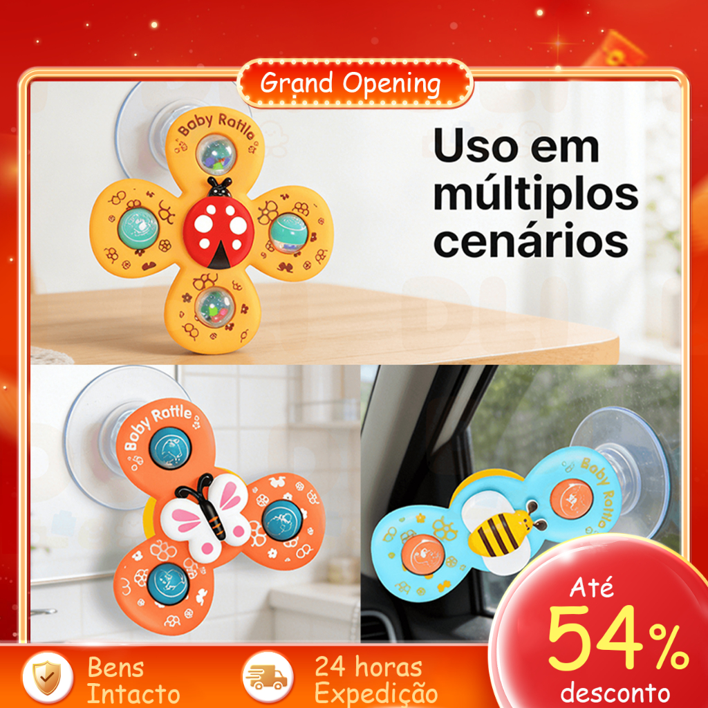 Kit Brinquedo Sensorial com Ventosa e Spinner