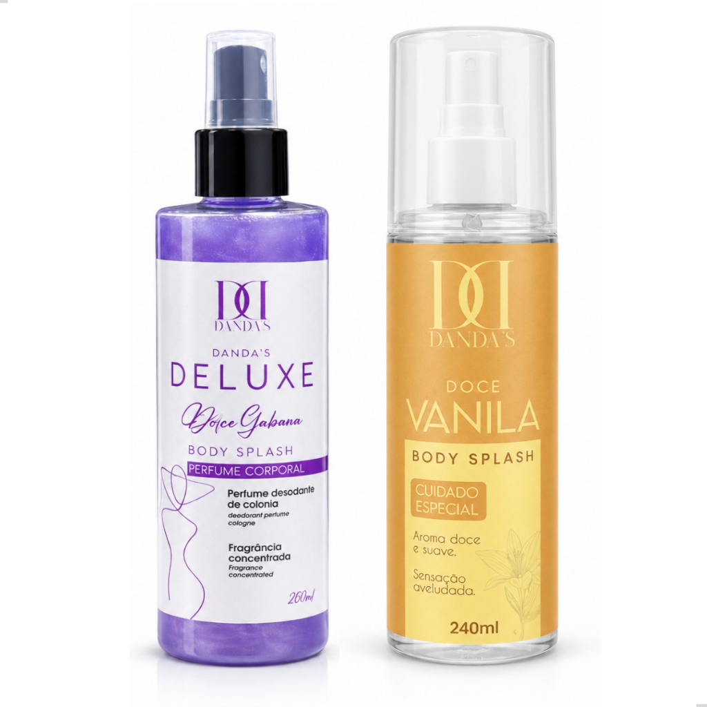 Kit 2 Body Splash Desodorante Corporal Perfume Colônia Fragrância Feminino Dolce Gabana e Vanila