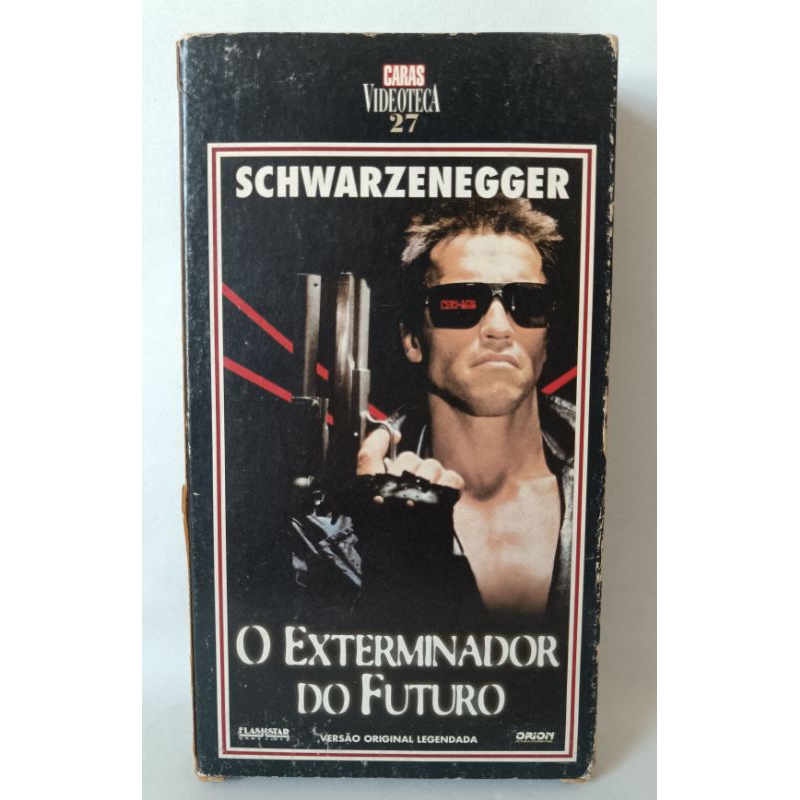 VHS O Exterminador do Futuro Arnold Scwarzenegger Legendado filme ano 1984 Videoteca Caras N°27 raridade colecionador