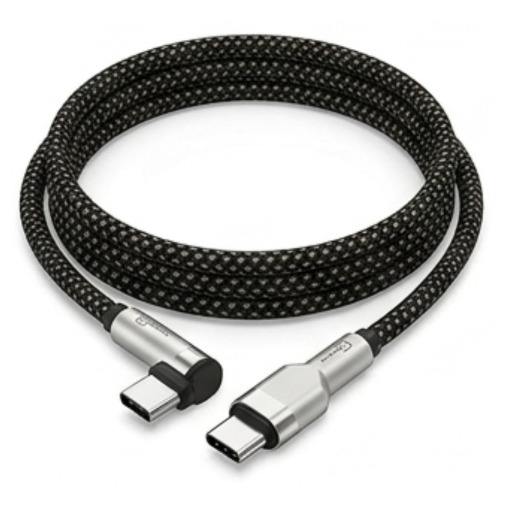 Cabo Carregador Usb-c Tipo C Turbo 100w Gamer 90° Graus Para Gamers Samsung iPhone 15 16 17 Pro Max