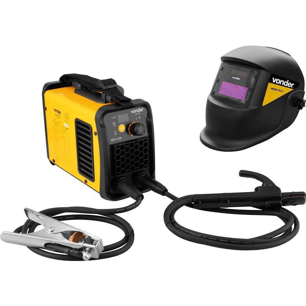 Inversor de Solda Vonder IM 125 120A Bivolt Automático TIG Eletrodo com Máscara Automática