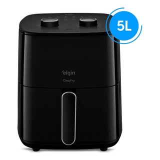 Fritadeira Elétrica Air Fryer Elgin Cinq Fry 5L Preta para Cozinha