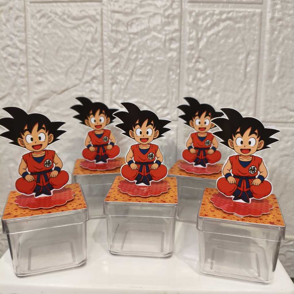 Caixinha Acrílica com Aplique para lembrancinhas - Caixinha Acrílica Personalizadas - Dragon Ball Z - Qualquer TEMA