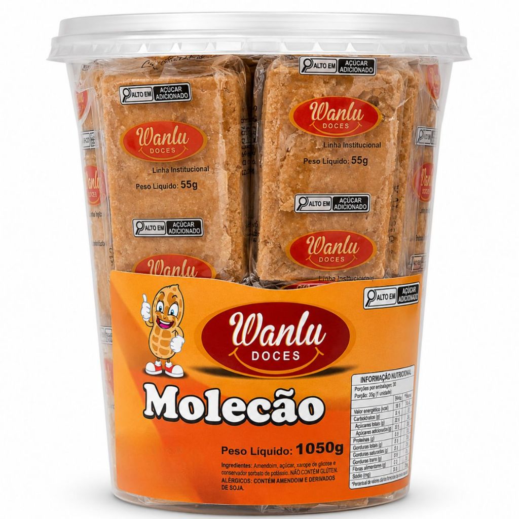 Pote Molecão C/20 Unidades 1,050Kg Doces Wanlu Doce Tradicional Festa Junina
