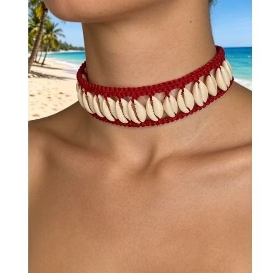 chocker praiana com búzios natural