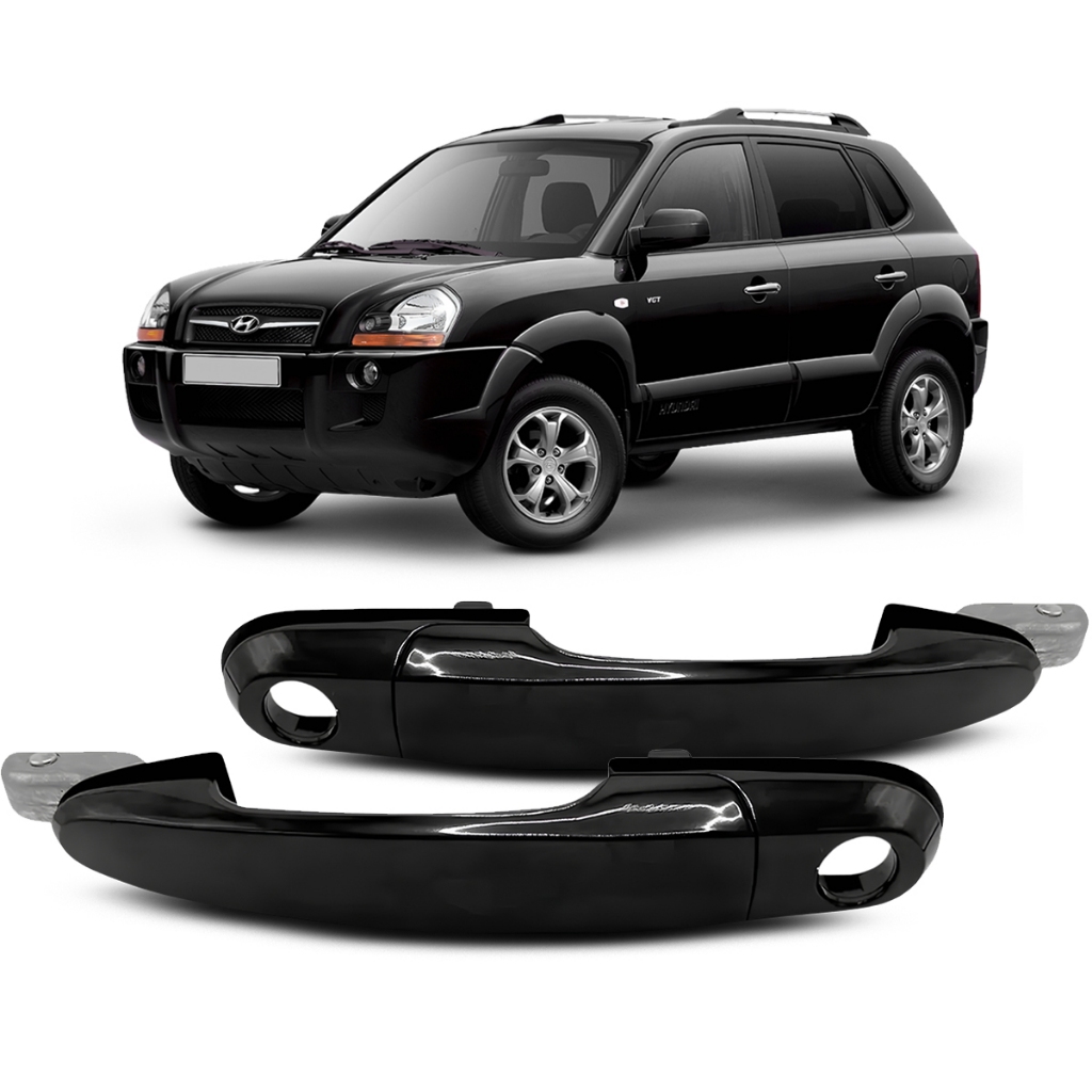 Maçaneta Dianteira Tucson 2006 A 2013 Preto Externa