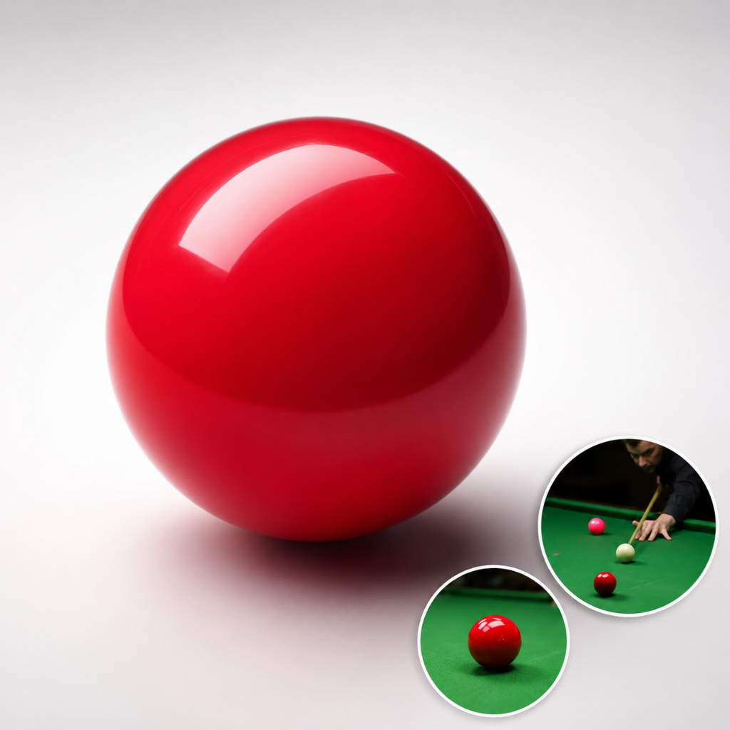 Bola p/ Sinuca 50MM/54MM Vermelha Lisa Bilhar Snooker