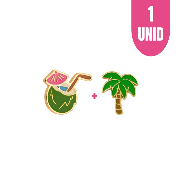 Pingente Coqueiro + Água de Coco para Chinelo (unidade)