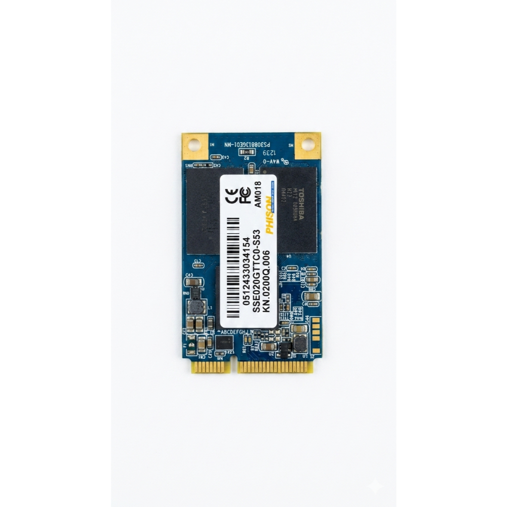 SSD Mini PCIe 20GB Phison – Usado– Funcionando Perfeitamente