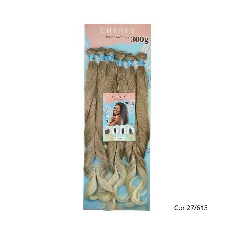 Cabelo bio orgânico Perla Cherey, 300g, t27/613 Loiro mesclado