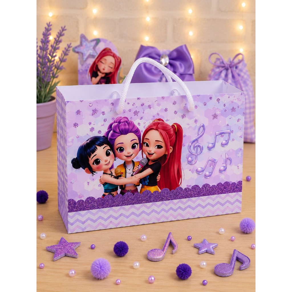 Sacolinha G Guerreira k-pop Personalizados / Lembrancinha de Festa / Aniversário Guerreira k-pop