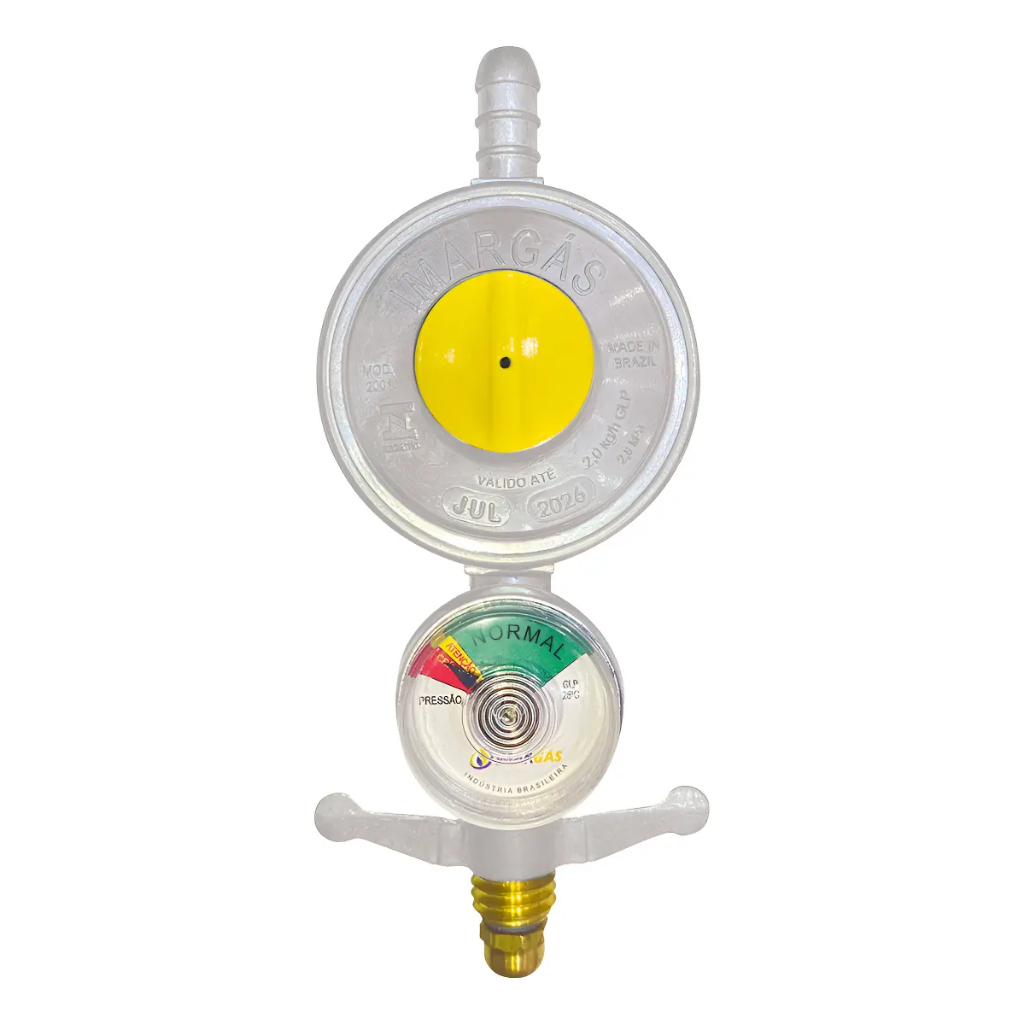 Registro Regulador De Gás Imar 2001/06b C/ Manômetro 2kg/h