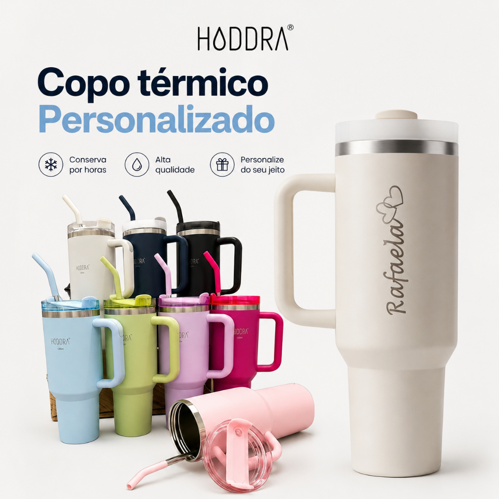 Copo Térmico Personalizado Com Nome e Time 1200ml Caneca Térmica Grande Academia Viagem
