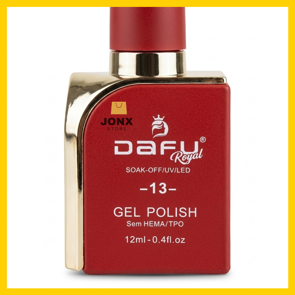 Esmalte em Gel para Secagem em Cabine UV/LED Cor 13 Dafu Unha Perfeita Manicure Pedicure Vermelho